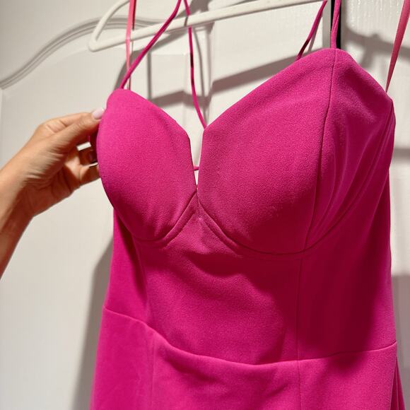 BARIANO Australia Sweetheart Barbie Fuchsia Pink Mermaid Corset Maxi Gown | S - Picture 5 of 13